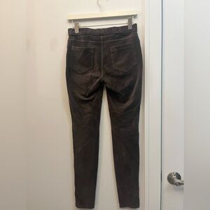 Dark Brown Corduroy Leggings - Women Size Sm